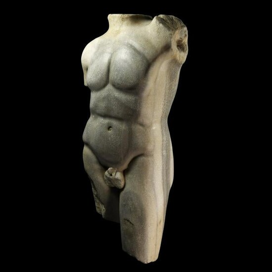Roman Veined Marble Torso of an Athlete