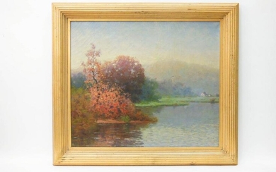 Royal H. Milleson Oil on Canvas, Autumn River
