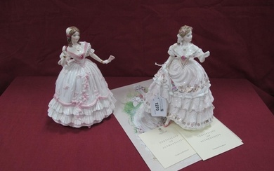 Royal Worcester Figurines 'The Masquerade Begins' and 'The F...