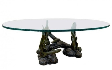 Sea Creatures Coffee Table in Bronze & Glass