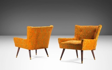 Set of 2 Mid Century Modern Accent Lounge Chairs After Paul McCobb (Upholstery Options Available