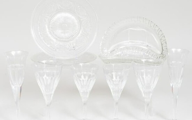 Set of Colorless Glass Tableware