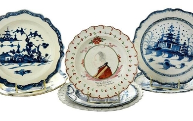 Seven Pearlware Plates