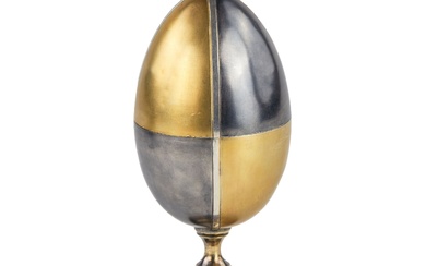 Silver egg. Eric Collin. Faberge firm.