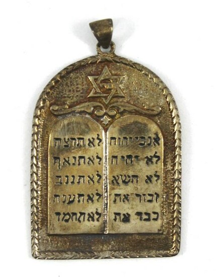 Sterling Silver "Ten Commandments" Pendant