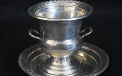 Sterling Silver Vase & Underplate