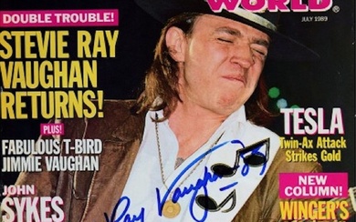 Stevie Ray Vaughan signed Guitar Magazine