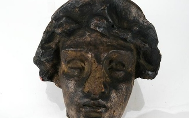 Antique Stone Head - Boy with a Hat