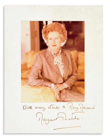 THATCHER, MARGARET. Color Photograph Signed and