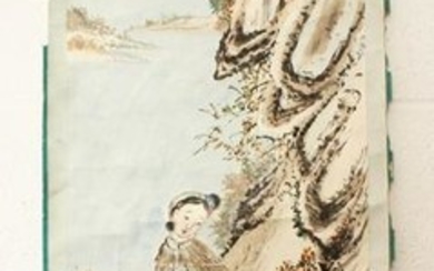 TWO PAIRS OF 20TH CENTURY CHINESE HANGING WATERCOLOUR