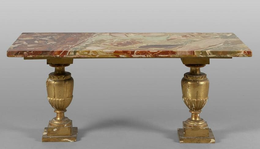 Tavolino da divano composto da due vasi in legno