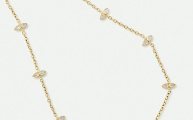 Temple St. Clair, Gold and moonstone necklace