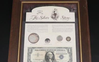 "The Silver Story"" Framed Collection With a 1898 Morgan Silver Dollar