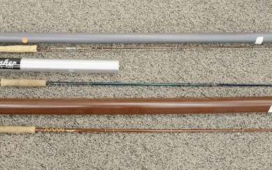 Three Fly Rods to include Fisher Universe 6 piece, 9'