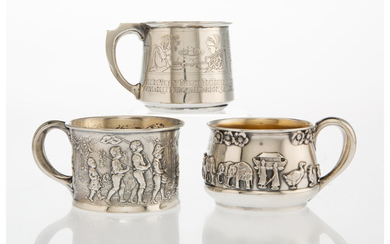 Three Gorham Children's Silver Cups (early 20th century)