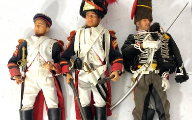 Three Napoleonic Infantry Action Figures including 15th The Kings Hussar's Guard