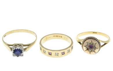 Three gem rings