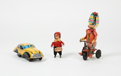 Three tin toys, post 1950