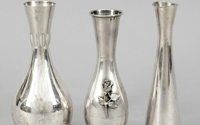 Three vases, mostly German, 20th c