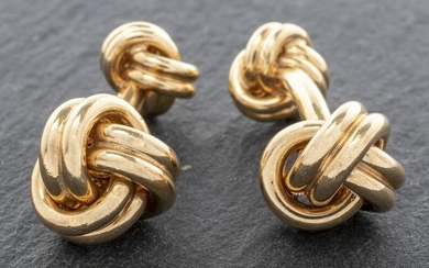 Tiffany & Co 14K Yellow Gold Double Knot Cufflinks