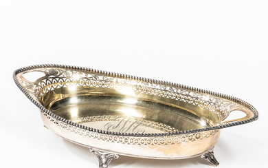 Tiffany & Co. Sterling Silver Vermeil Reticulated Oval Dish
