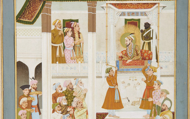 To be Sold without Reserve Shah Jahan receiving the Persian...