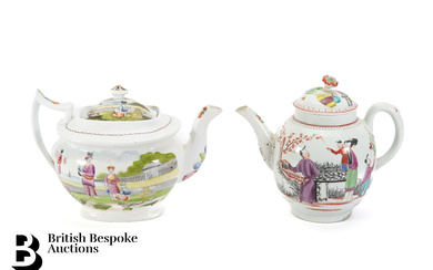 Two Chinese Export Tea Pots