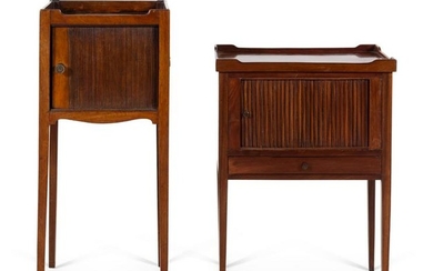 Two English Mahogany Side Cabinets