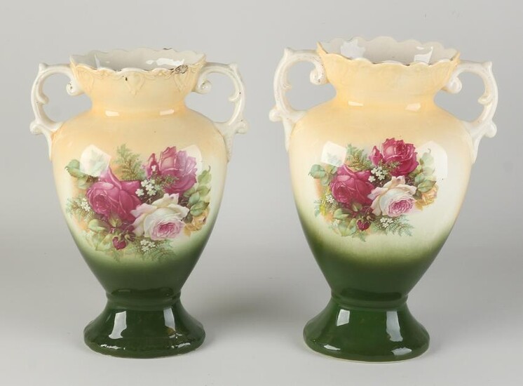 Two antique English vases