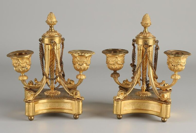 Two early 19th century ormolu French bronze