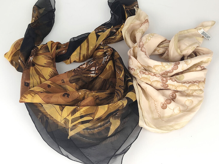 Two vintage silk scarves