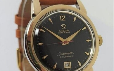 Vintage 14k Gold Cap OMEGA SEAMASTER CALENDAR Automatic Watch Cal 355* 2627-14SC