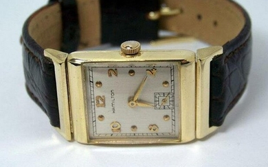 Vintage 14k Gold HAMILTON Winding Watch 1950's Cal 982*