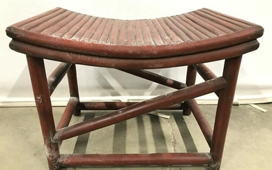 Vintage Bamboo Style Asian Bench