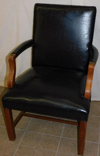 Vinyl Upholstered Arm Chair