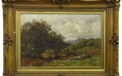 WOODED LANDSCAPE, AN OIL BY RICHARD GAY