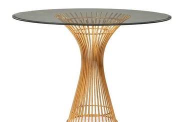 Warren Platner-Style Steel and Glass Table