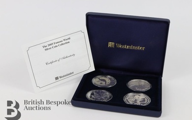 Westminster Mint 2005 Famous World silver coin collection, complete...