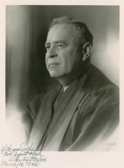 Wiley Rutledge Signed Photograph