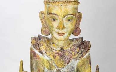 Wood Figure of a Kinnara (Nui), Burma