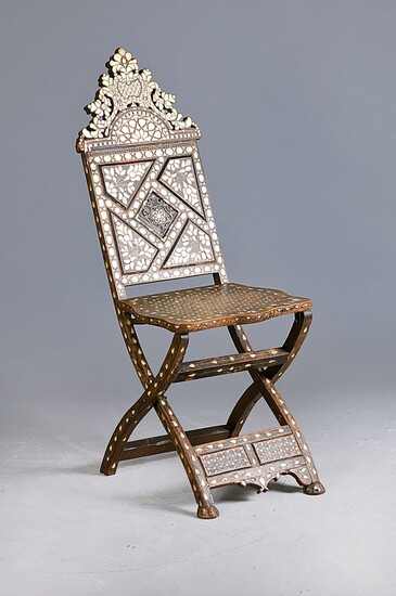 chair, probably Morocco, around 1890, hardwood, dark...