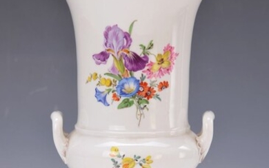 vase, Meissen, 1940s, porcelain, colorful painting of...