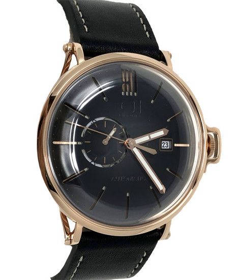 01 The One - Automatic 46mm Black face Rose gold plated Leather - A302L2 - Men - BRAND NEW
