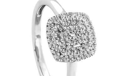 0.20 tcw Diamond Ring - 14 kt. White gold - Ring - 0.20 ct Diamond - No Reserve Price