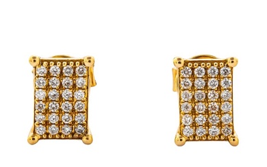 0.28 tcw Diamond Earrings Yellow Gold - Earrings - 0.28 ct Diamond - No Reserve Price