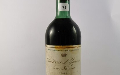 1 btl Château Yquem 1942 - Sauternes (capsule abîmée)