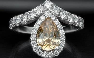 14 kt. White gold - Ring - 1.74 ct Diamond - Diamonds