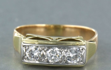 14 kt. White gold, Yellow gold - Ring - 0.50 ct Diamond