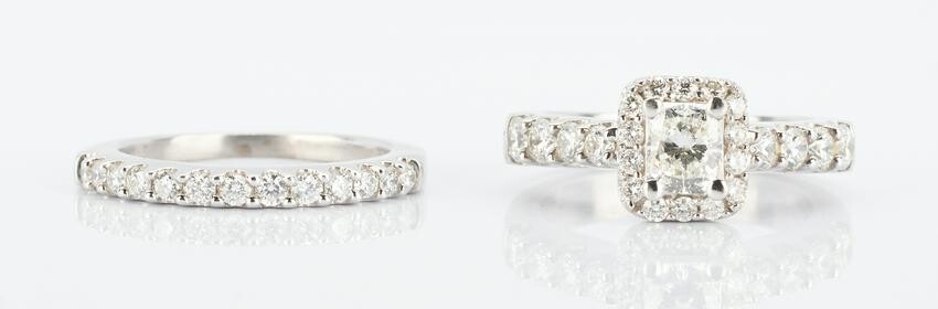 14K Gold & Diamond Bridal Ring Set