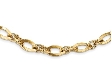 14k Gold Polished Fancy Link Bracelet